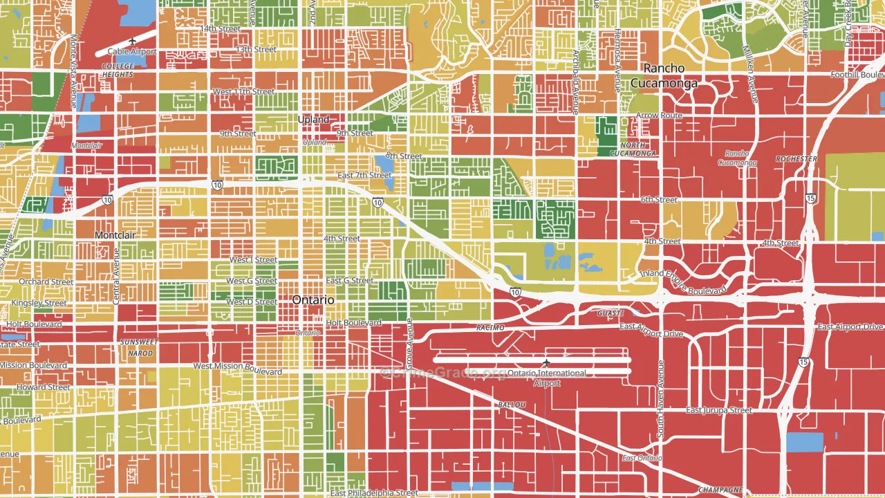 91764, CA Map of Theft Rates