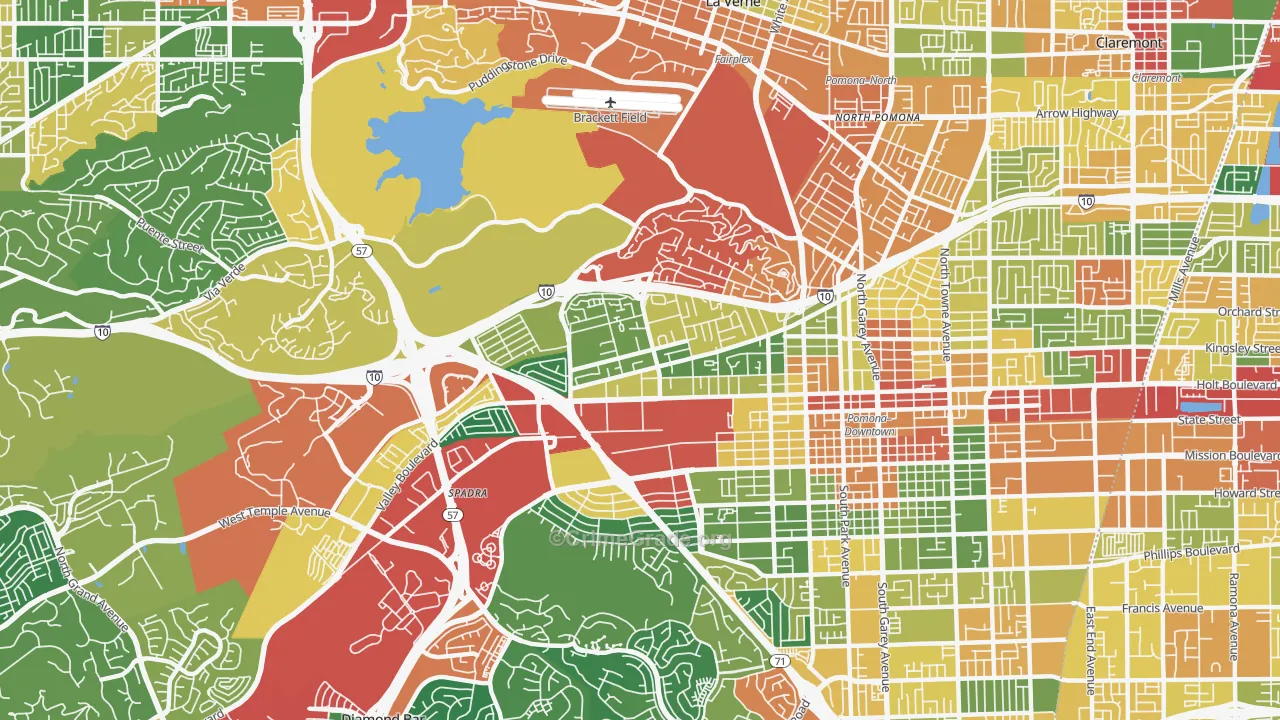 91768, CA Map of Theft Rates