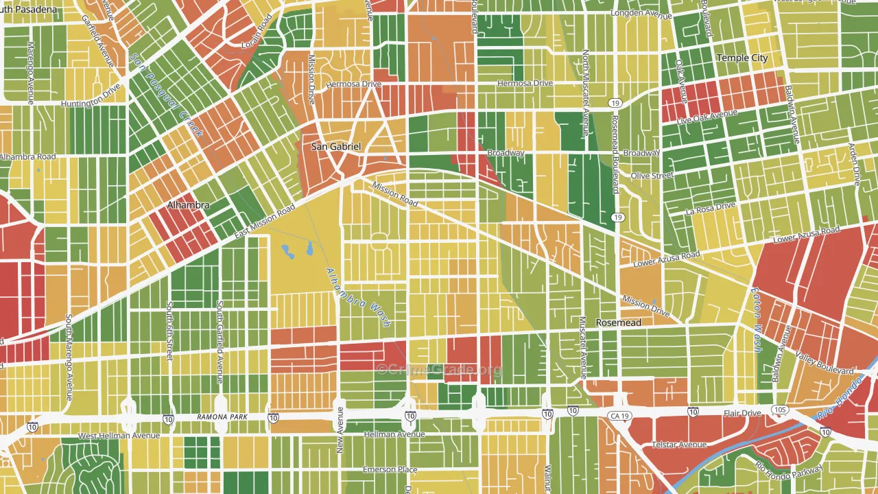 91776, CA Map of Theft Rates