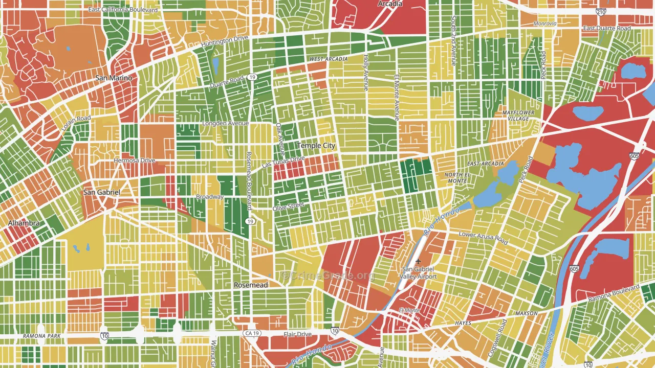 91780, CA Map of Theft Rates