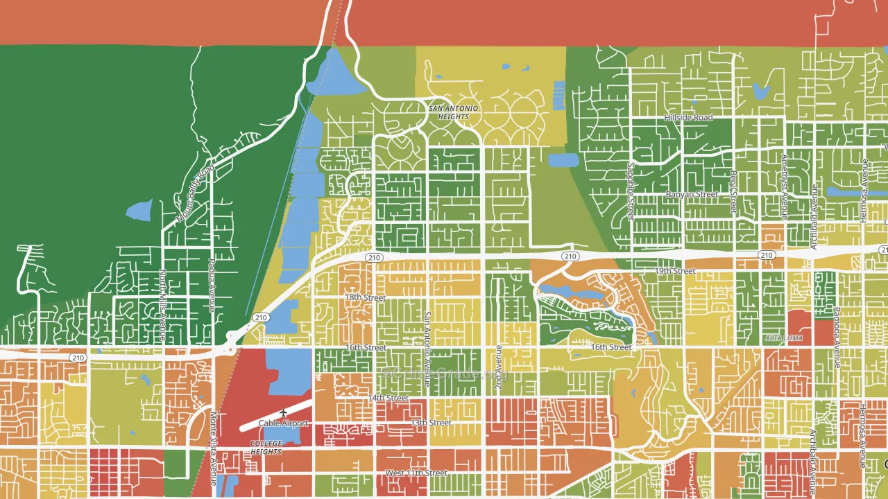 91784, CA Map of Theft Rates