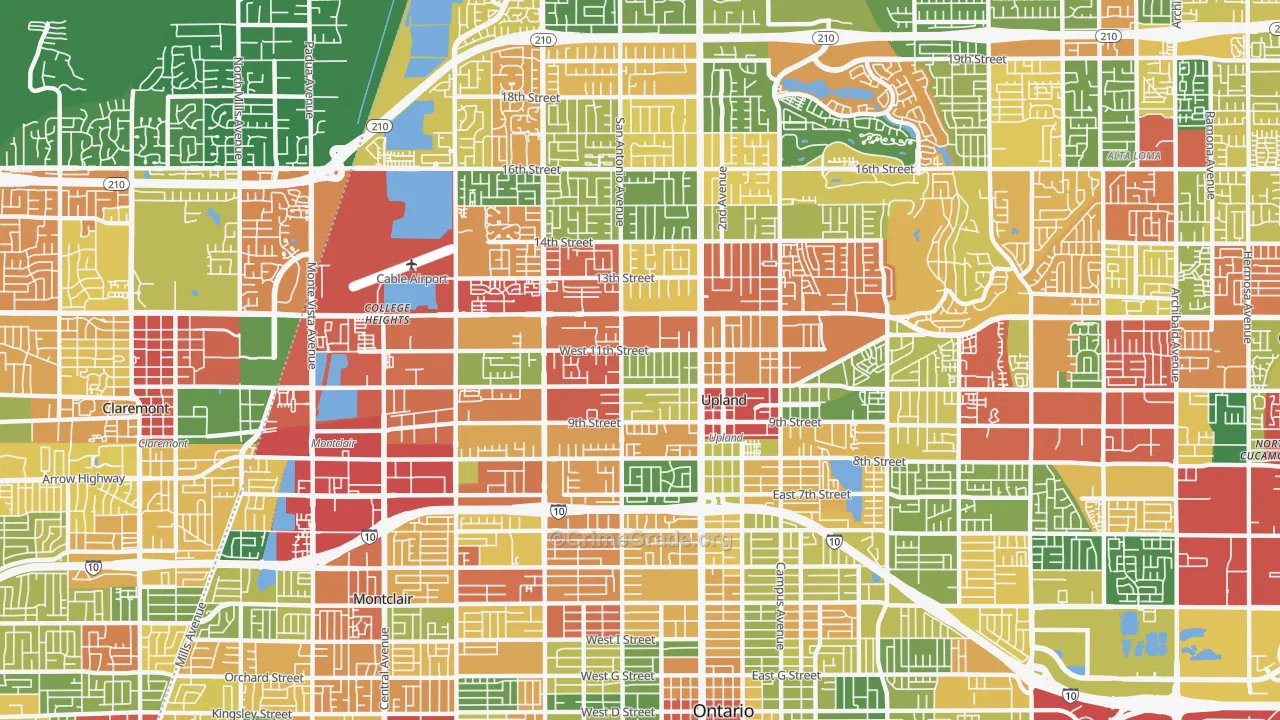 91786, CA Map of Theft Rates