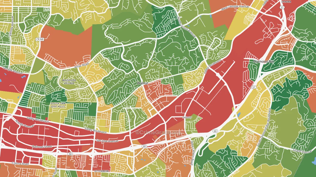 91789, CA Map of Theft Rates