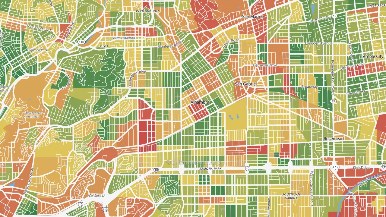 91801, CA Map of Theft Rates
