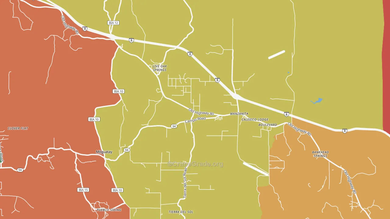 91905, CA Map of Theft Rates