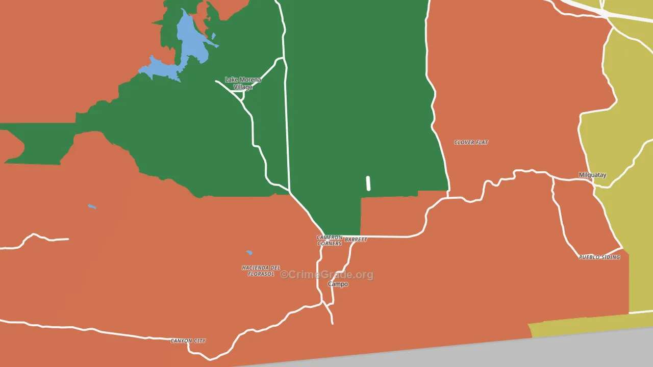 91906, CA Map of Theft Rates
