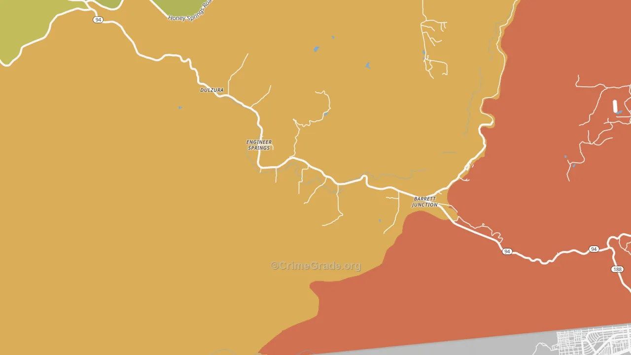 91917, CA Map of Theft Rates