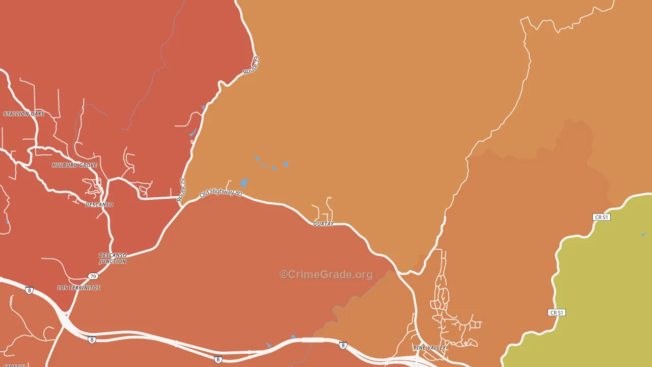 91931, CA Map of Theft Rates