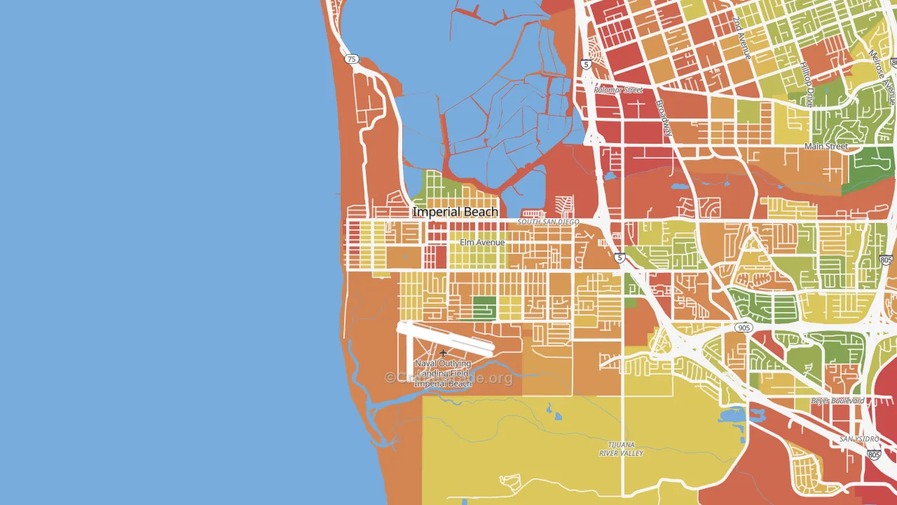 91932, CA Map of Theft Rates