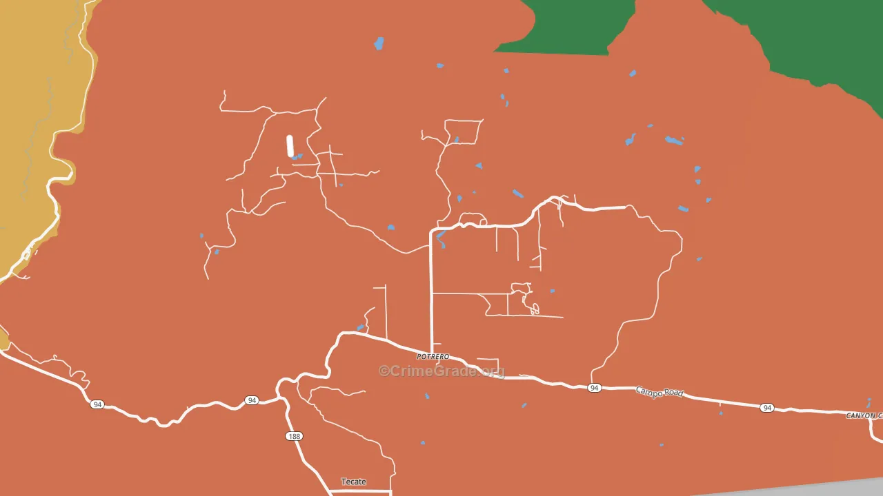 91963, CA Map of Theft Rates