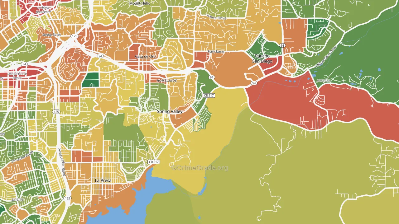 91978, CA Map of Theft Rates