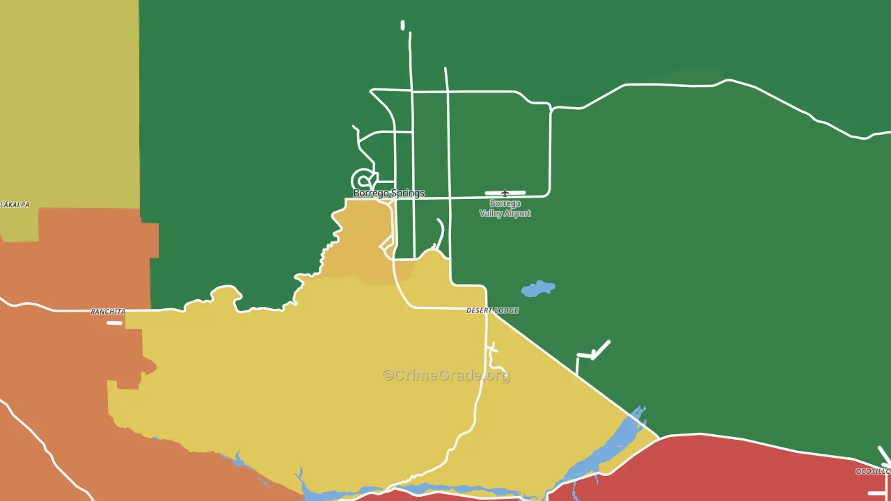 92004, CA Map of Theft Rates