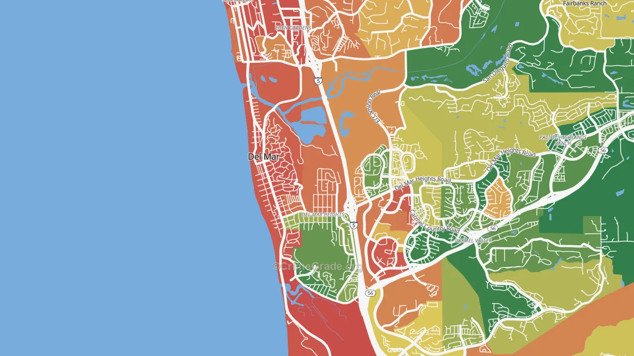 92014, CA Map of Theft Rates