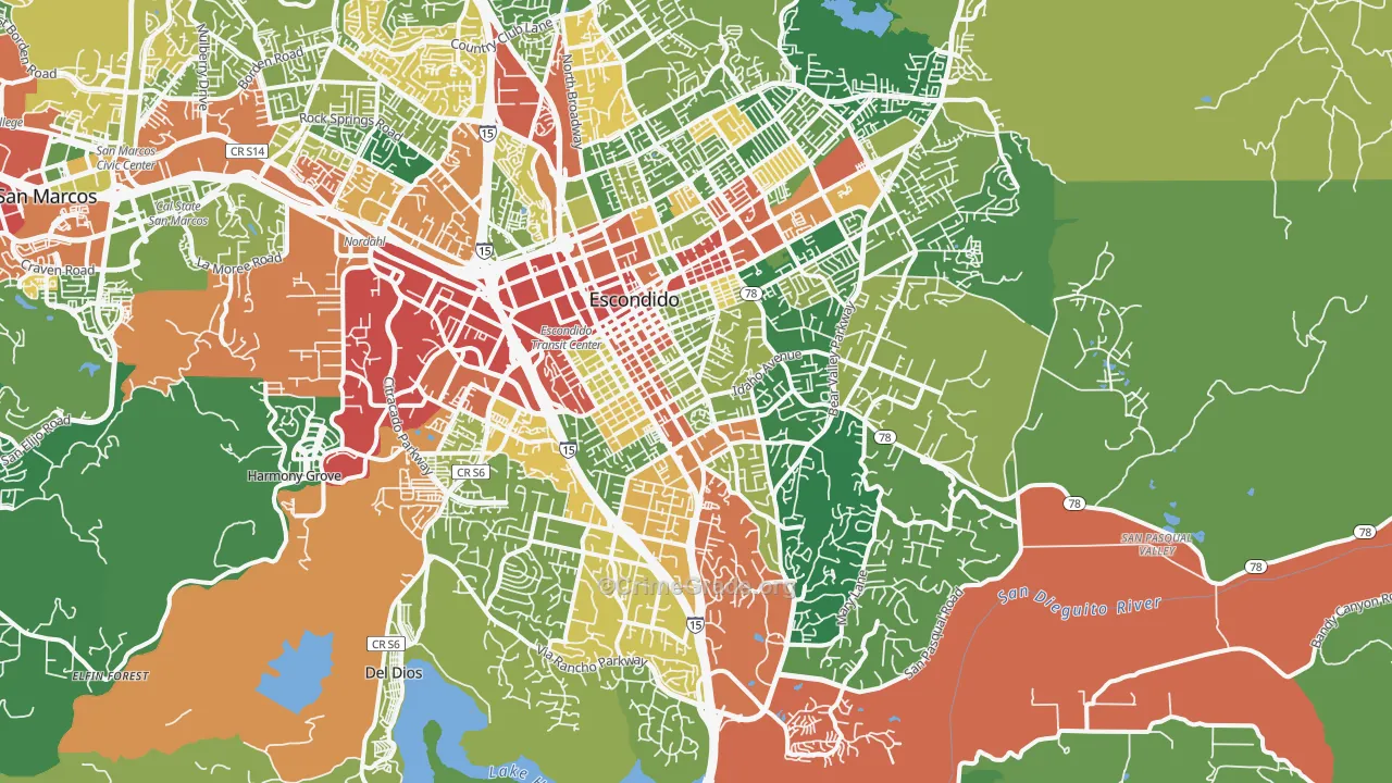 92025, CA Map of Theft Rates