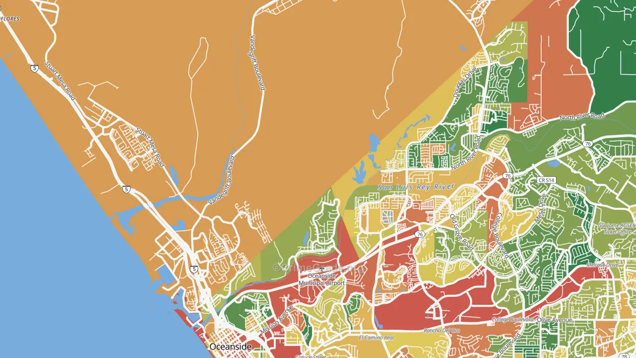 92058, CA Map of Theft Rates
