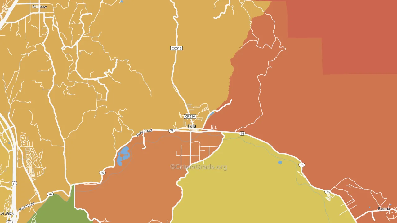 92059, CA Map of Theft Rates