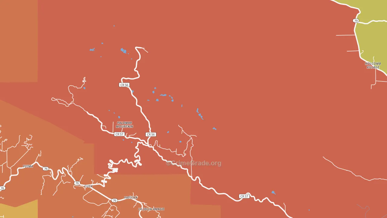 92060, CA Map of Theft Rates