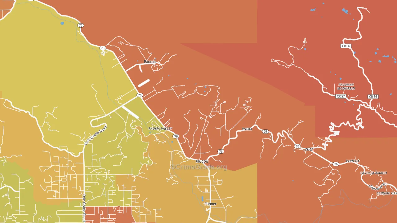 92061, CA Map of Theft Rates
