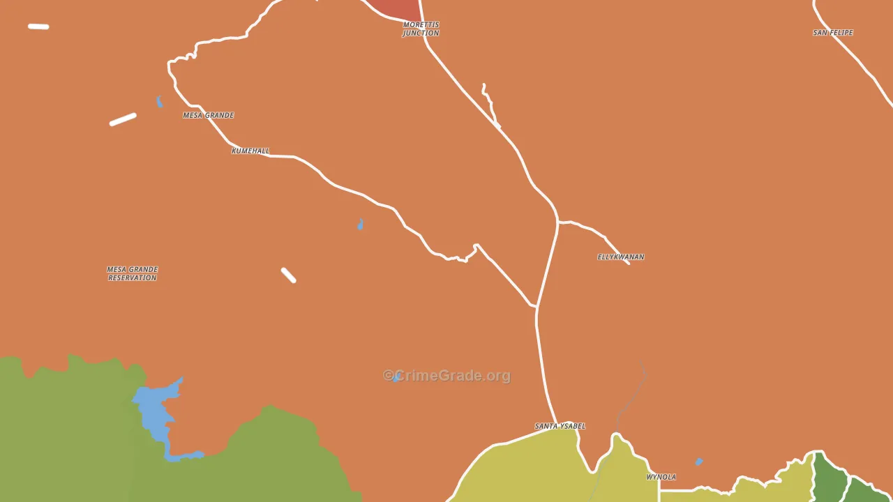 92070, CA Map of Theft Rates