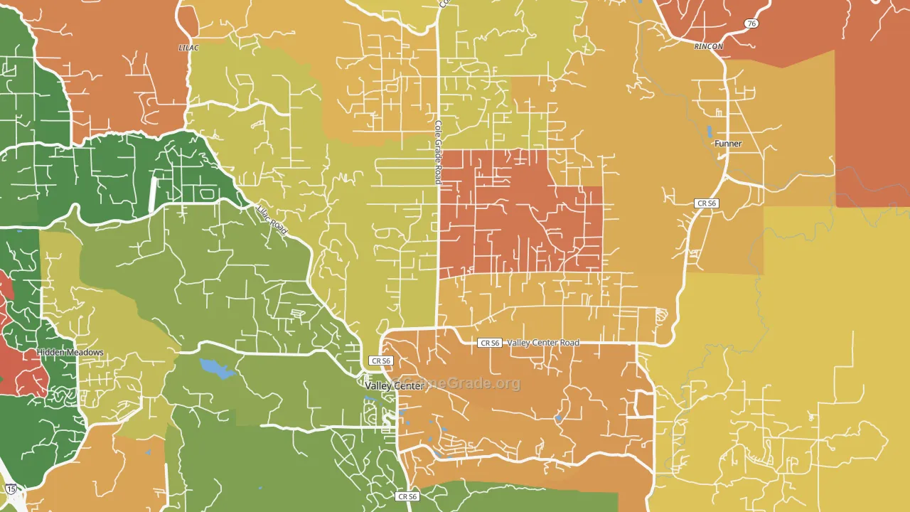 92082, CA Map of Theft Rates