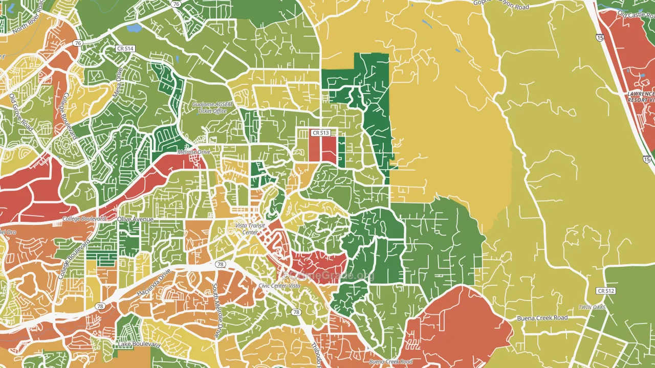 92084, CA Map of Theft Rates