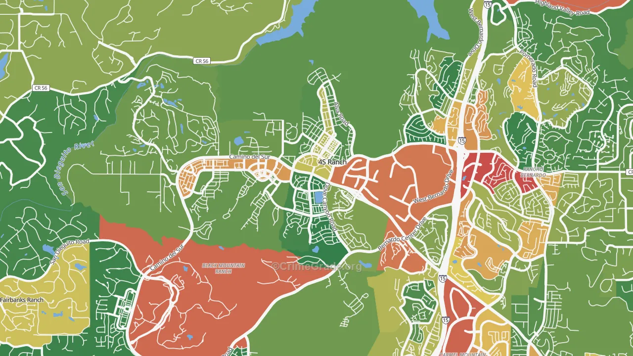 92127, CA Map of Theft Rates