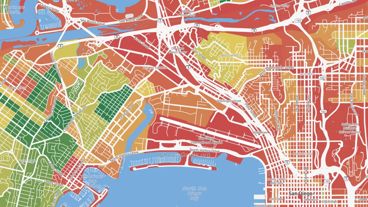 92140, CA Map of Theft Rates