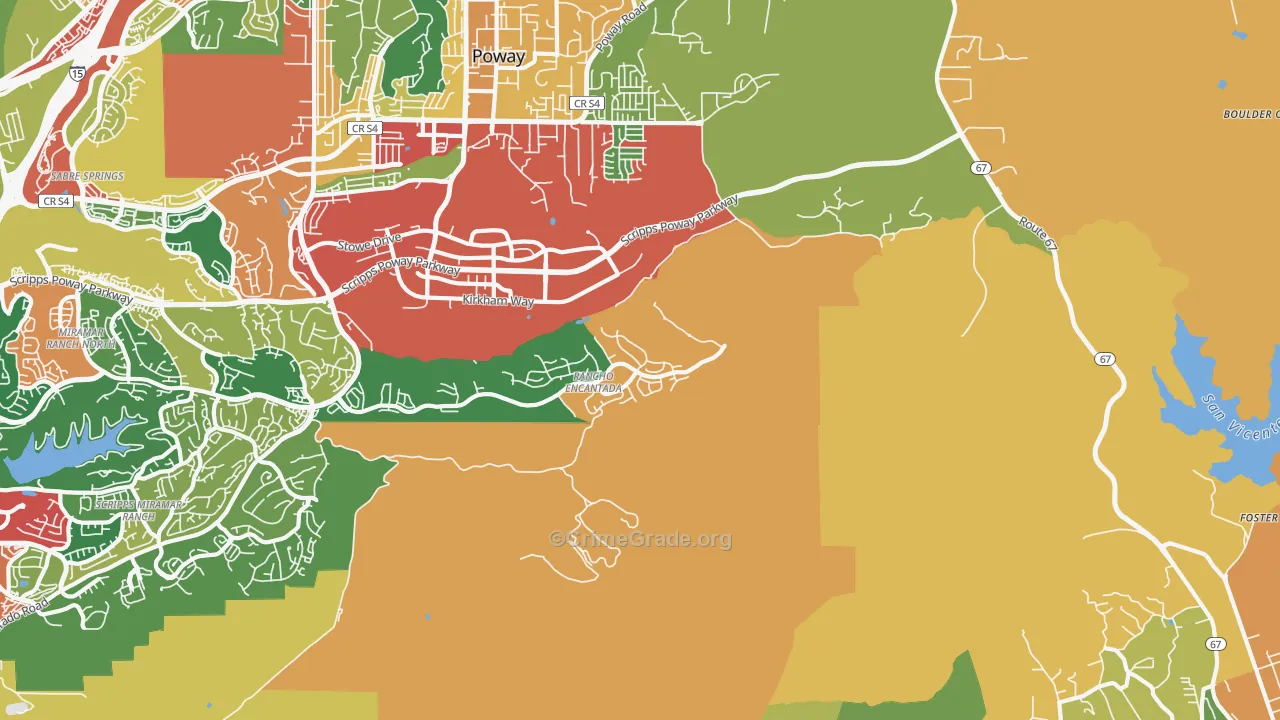 92145, CA Map of Theft Rates