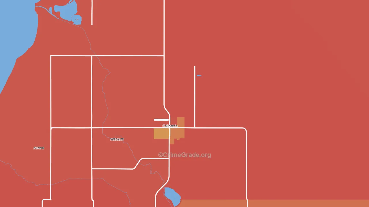 92233, CA Map of Theft Rates