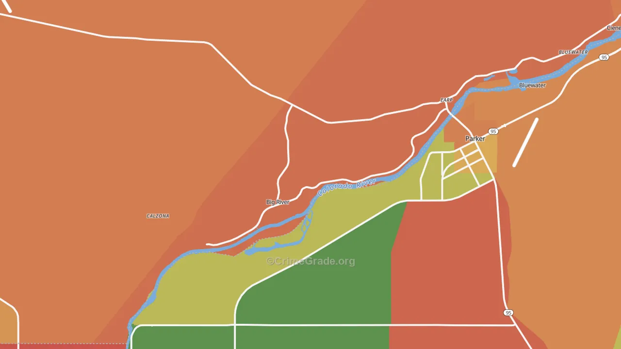 92242, CA Map of Theft Rates