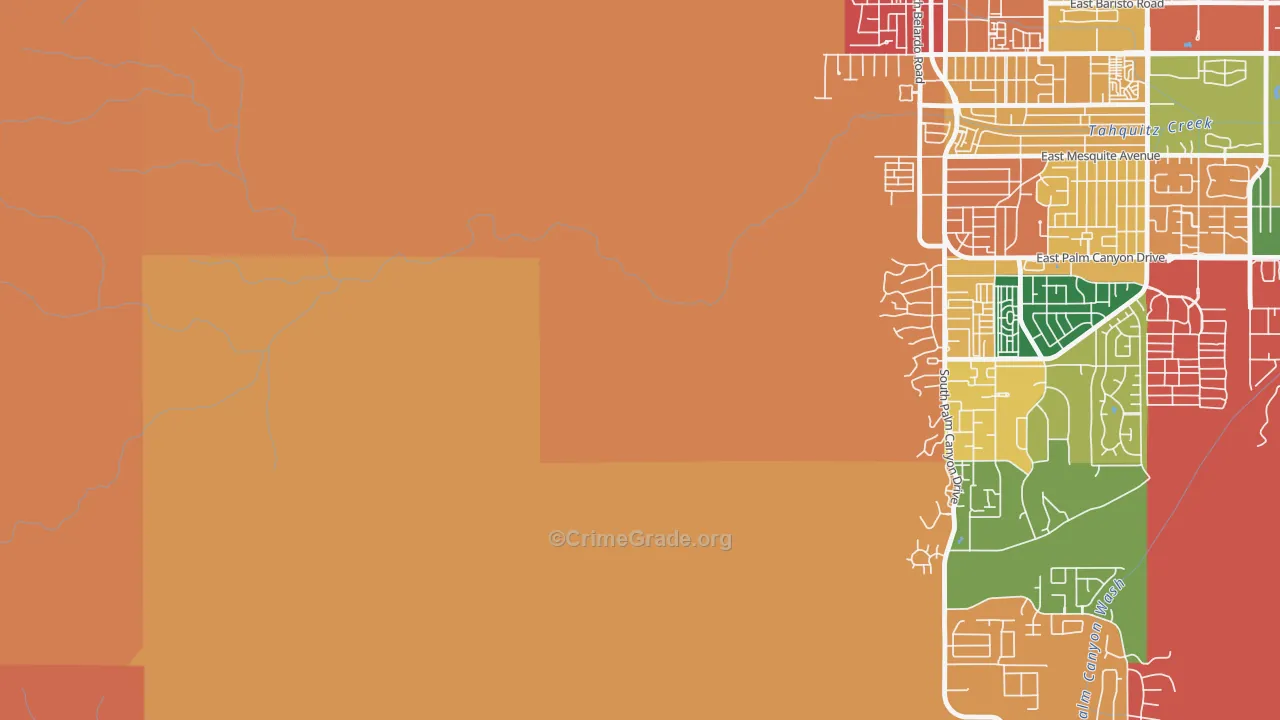 92265, CA Map of Theft Rates