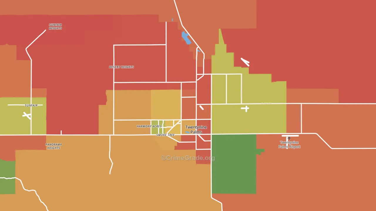 92277, CA Map of Theft Rates