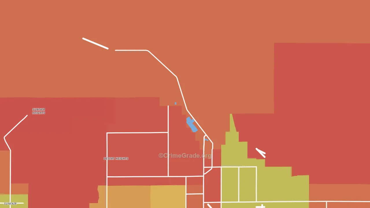 92278, CA Map of Theft Rates