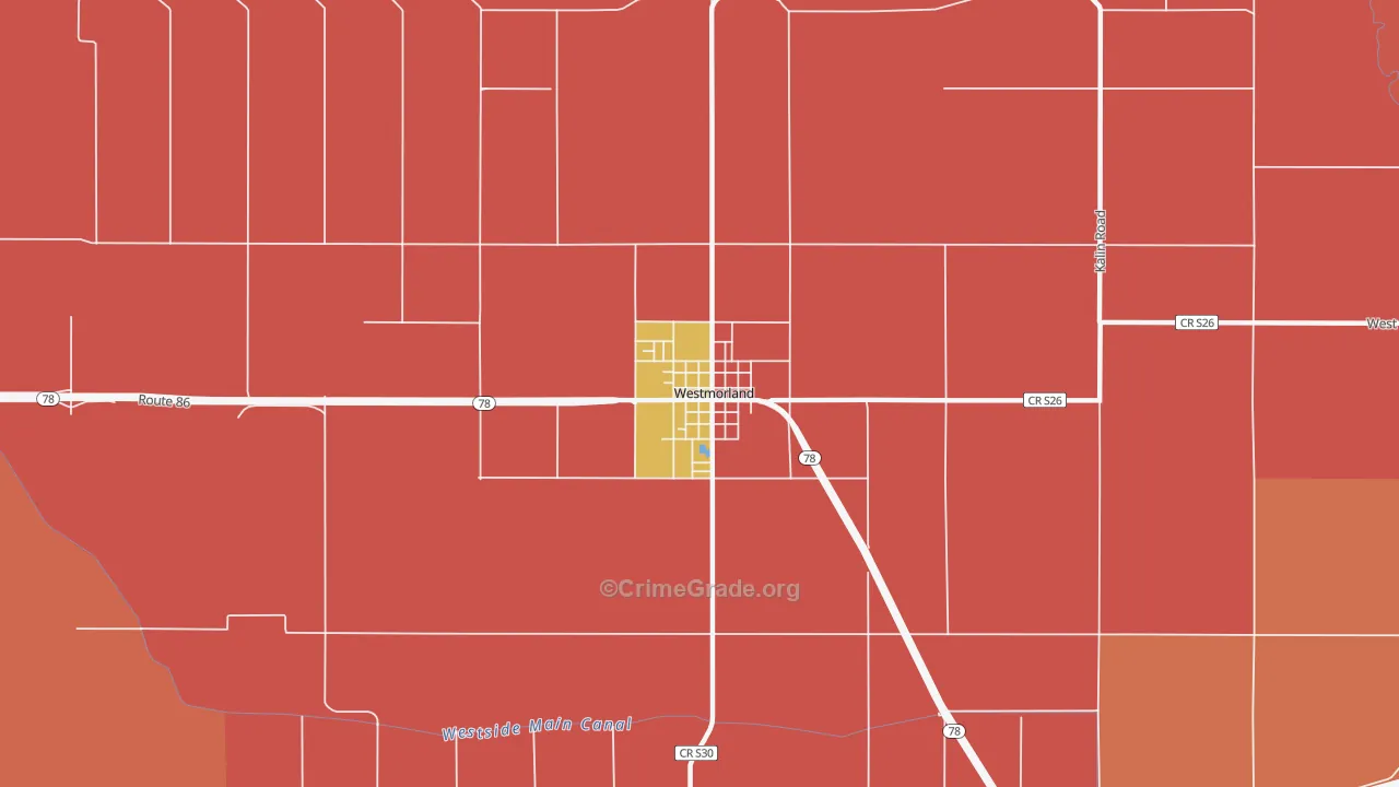 92281, CA Map of Theft Rates