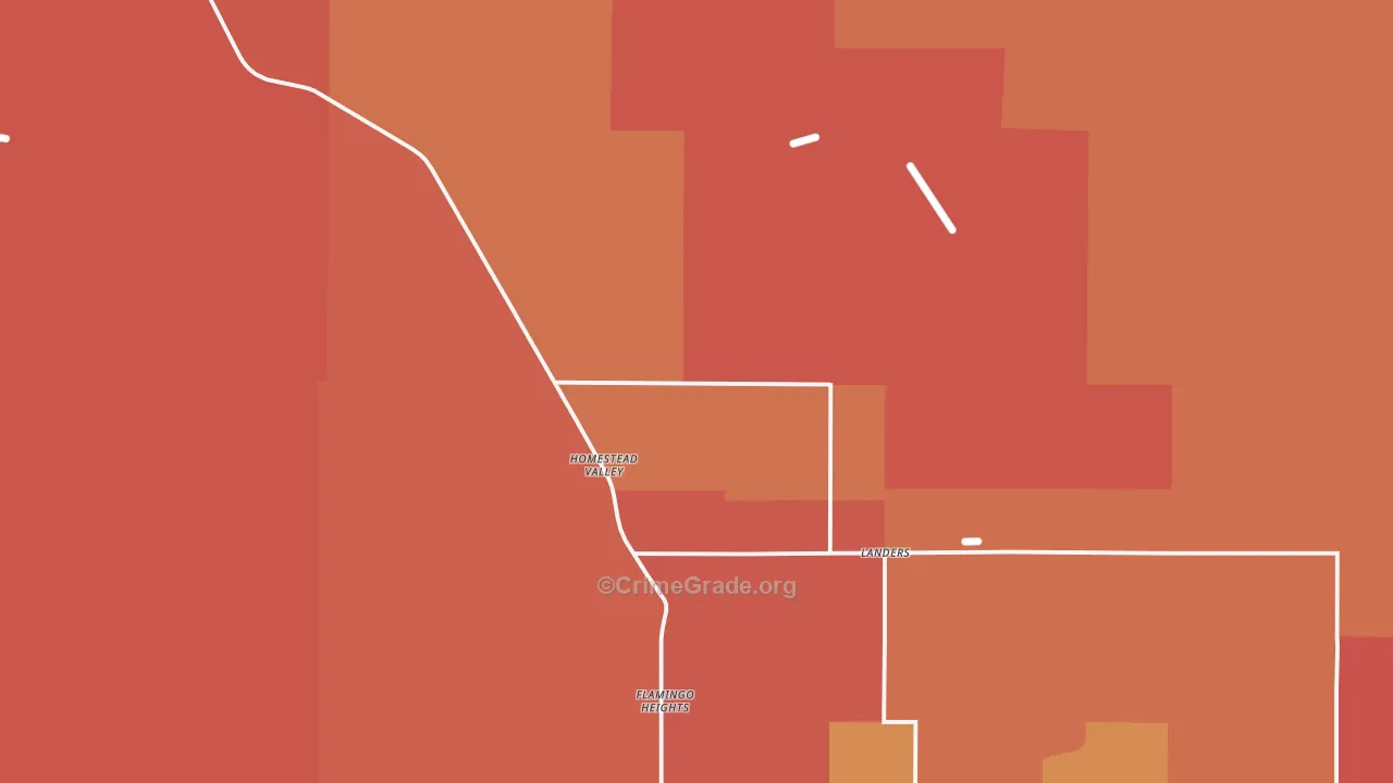 92285, CA Map of Theft Rates