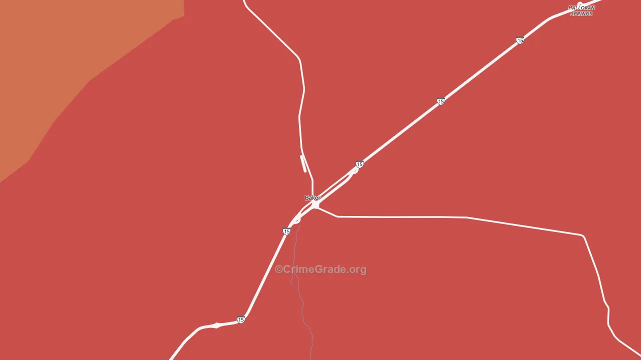 92309, CA Map of Theft Rates