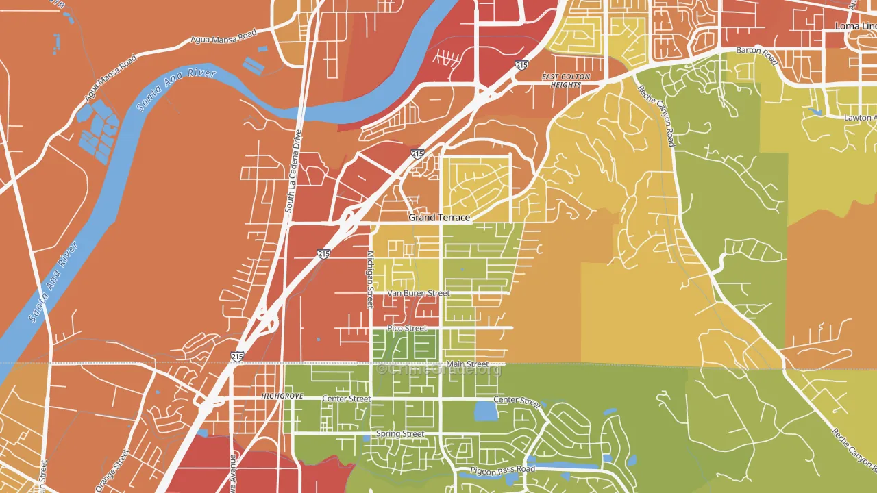 92313, CA Map of Theft Rates