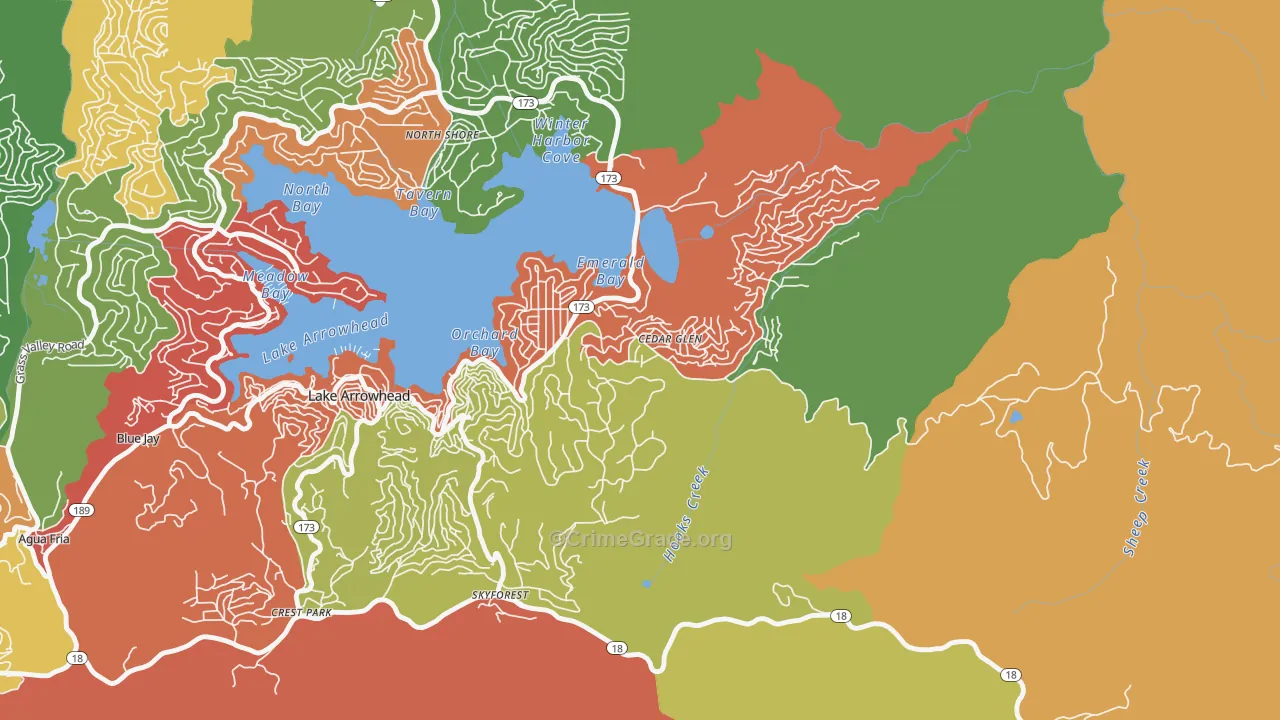 92321, CA Map of Theft Rates