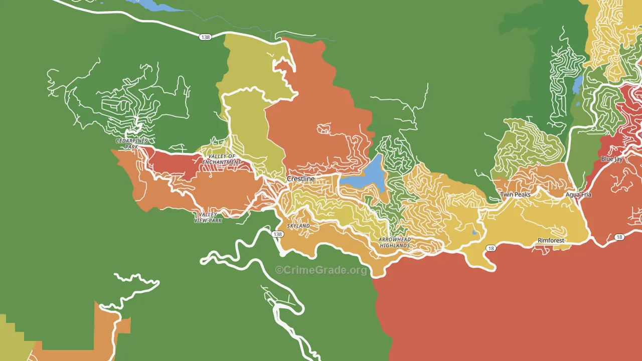 92325, CA Map of Theft Rates