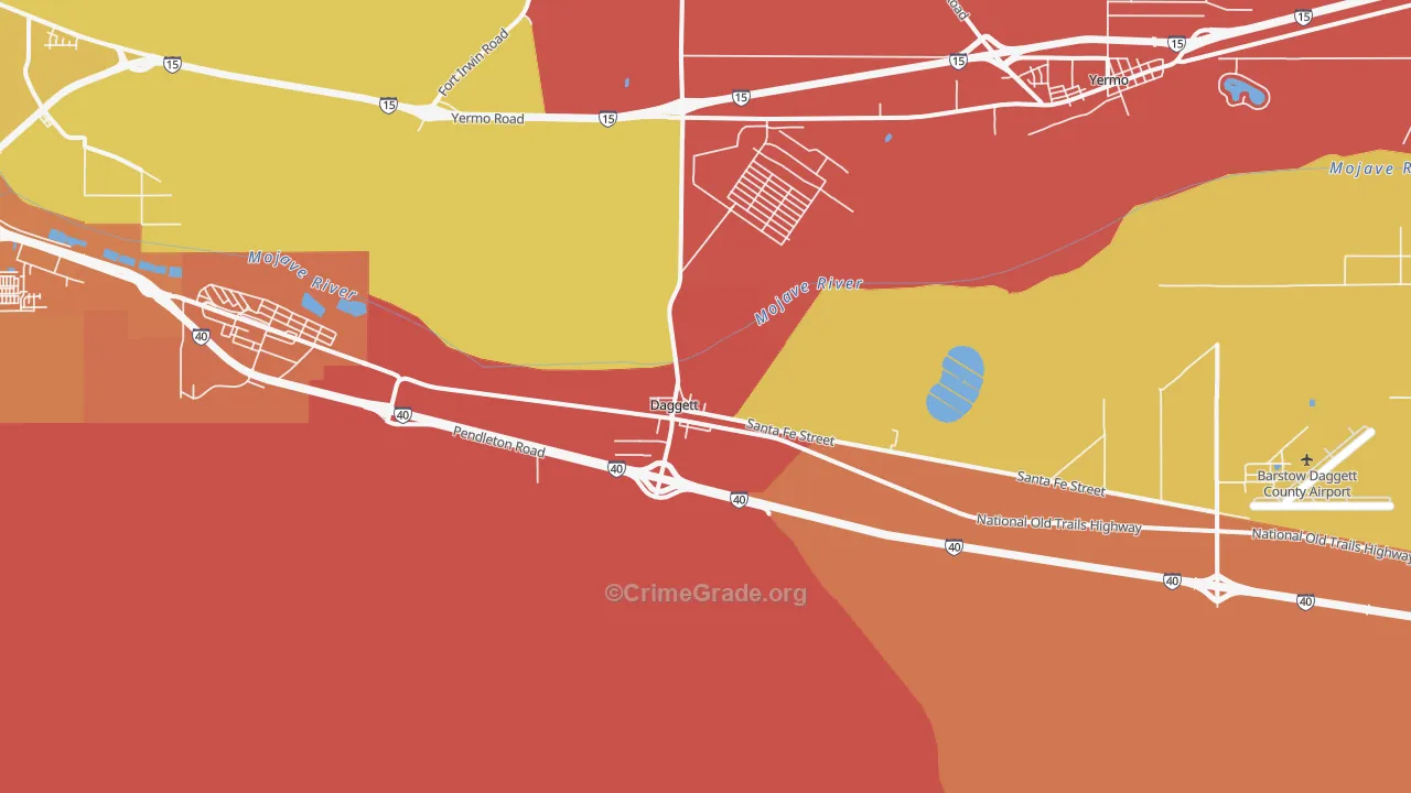 92327, CA Map of Theft Rates