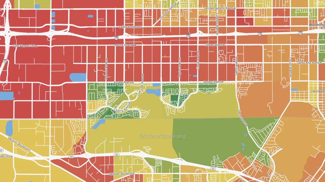 92337, CA Map of Theft Rates