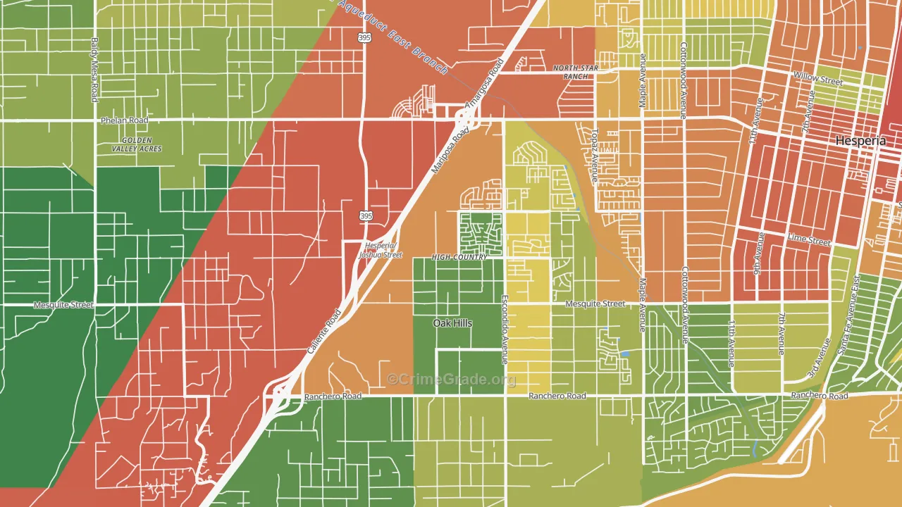 92344, CA Map of Theft Rates