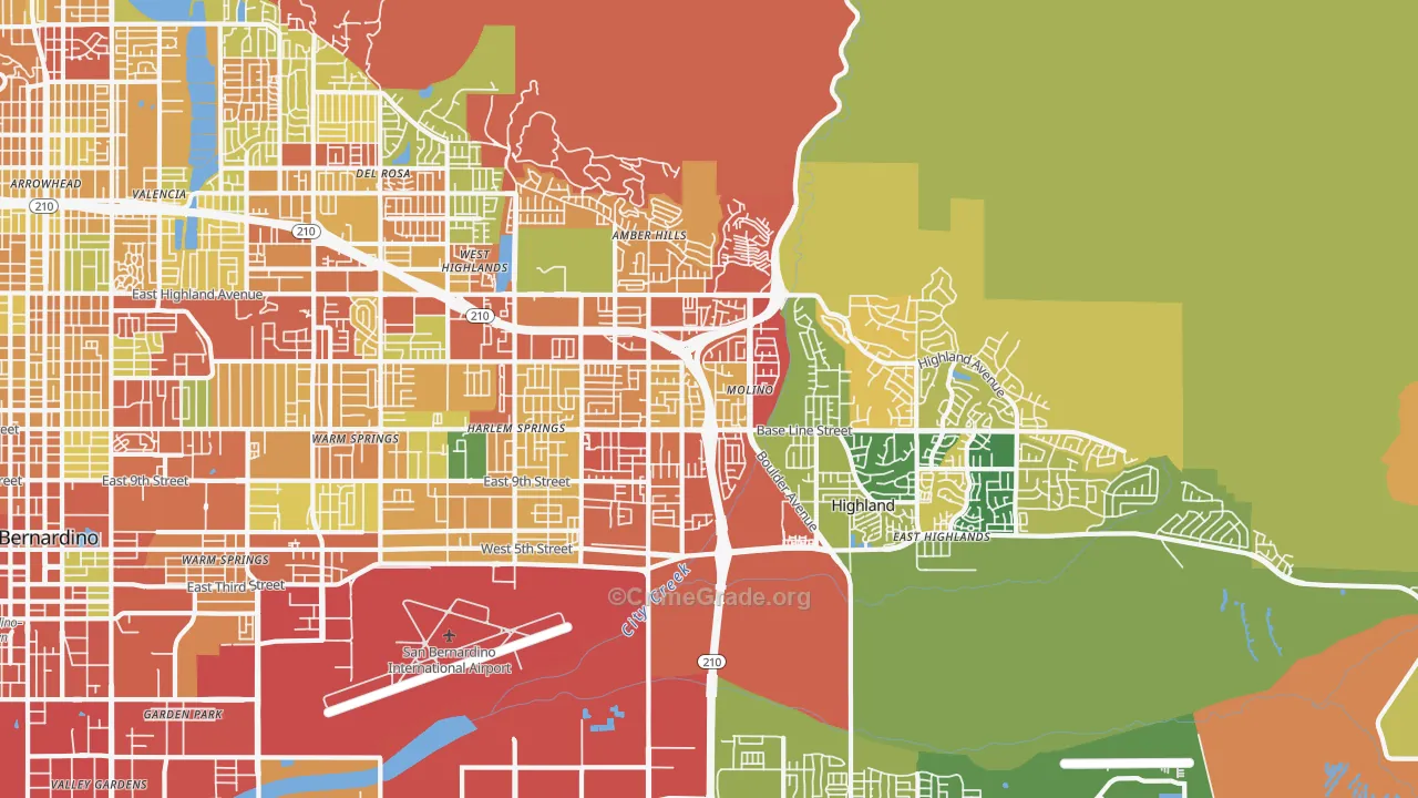 92346, CA Map of Theft Rates