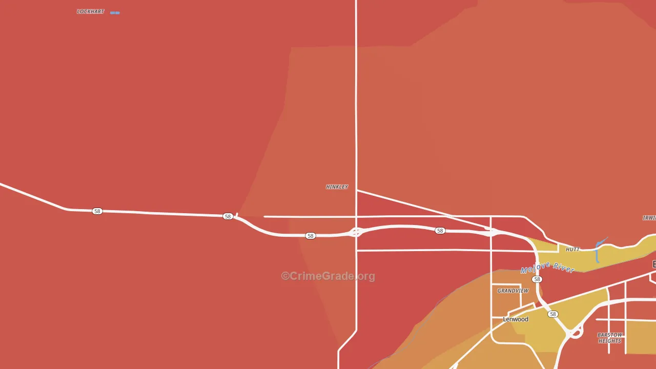 92347, CA Map of Theft Rates