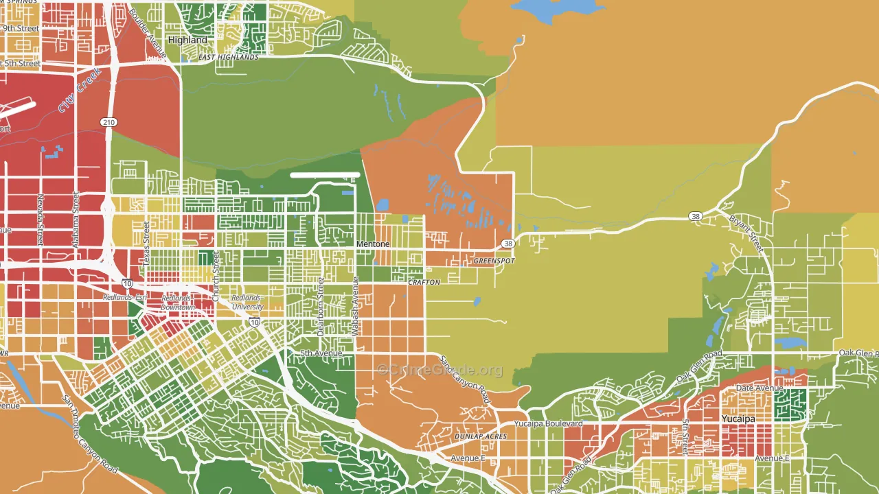 92359, CA Map of Theft Rates