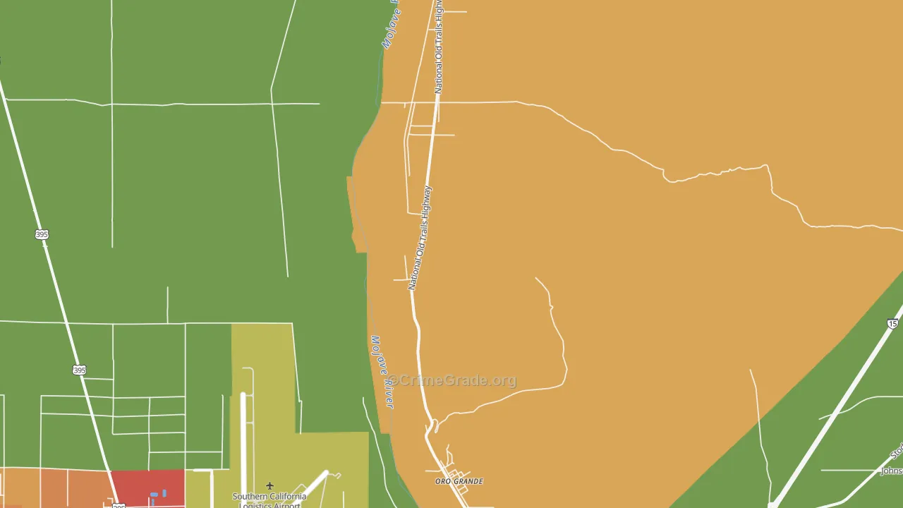92368, CA Map of Theft Rates