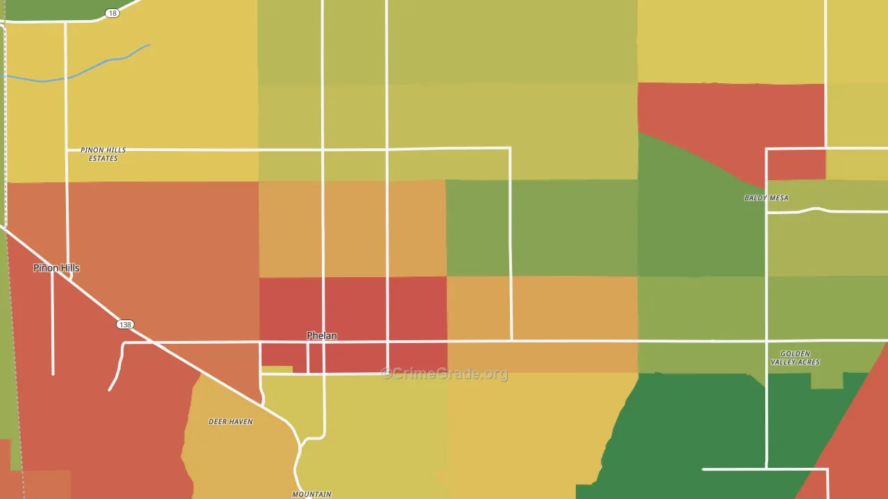 92371, CA Map of Theft Rates