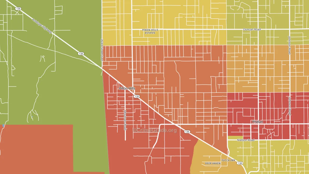 92372, CA Map of Theft Rates