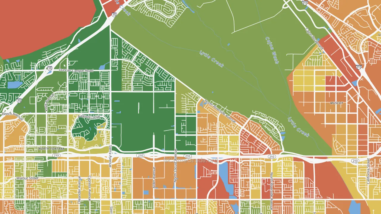 92377, CA Map of Theft Rates