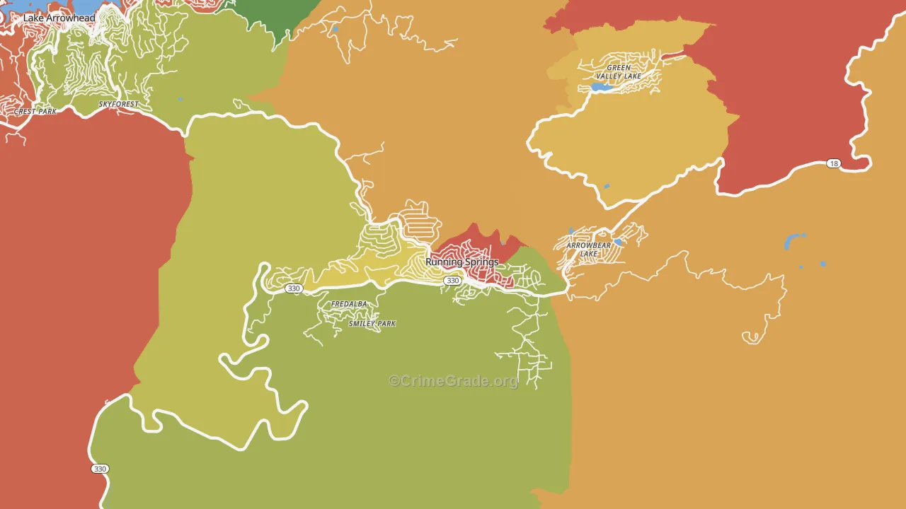 92382, CA Map of Theft Rates
